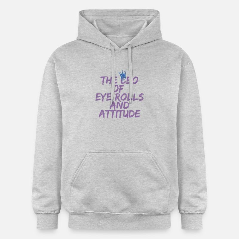 PDG d’Eye Roll - Sweat à capuche Softstyle® Gildan Unisexe - gris clair chiné