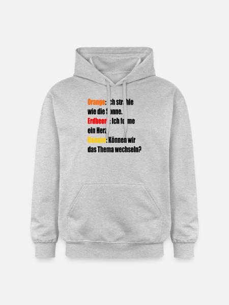 Orange Erdbeere Banane - Gildan Unisex Softstyle® Midweight Hoodie - Hellgrau meliert
