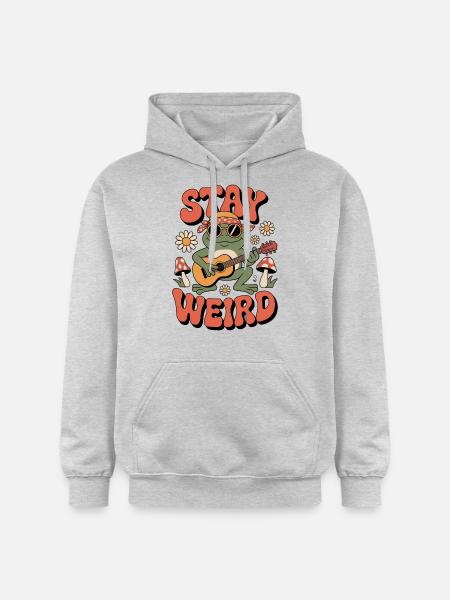 Hippie Stay Weird - Gildan Unisex Softstyle® Midweight Hoodie - light heather grey