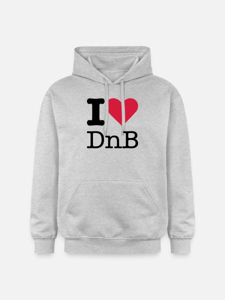 I Love DnB - Gildan Unisex Softstyle® Midweight Hoodie - light heather grey