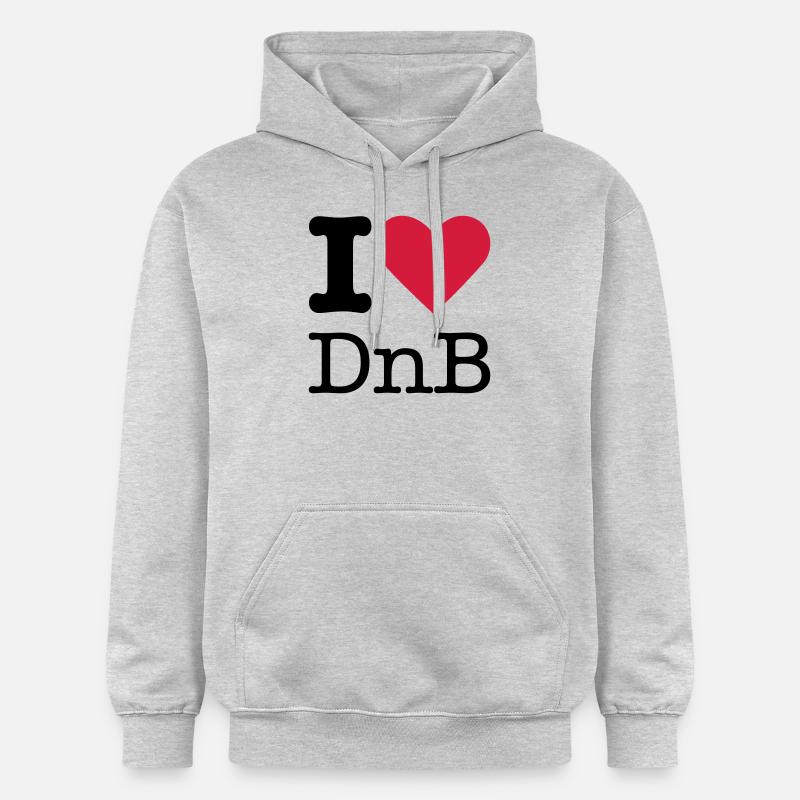 J'aime DnB - Sweat à capuche Softstyle® Gildan Unisexe - gris clair chiné