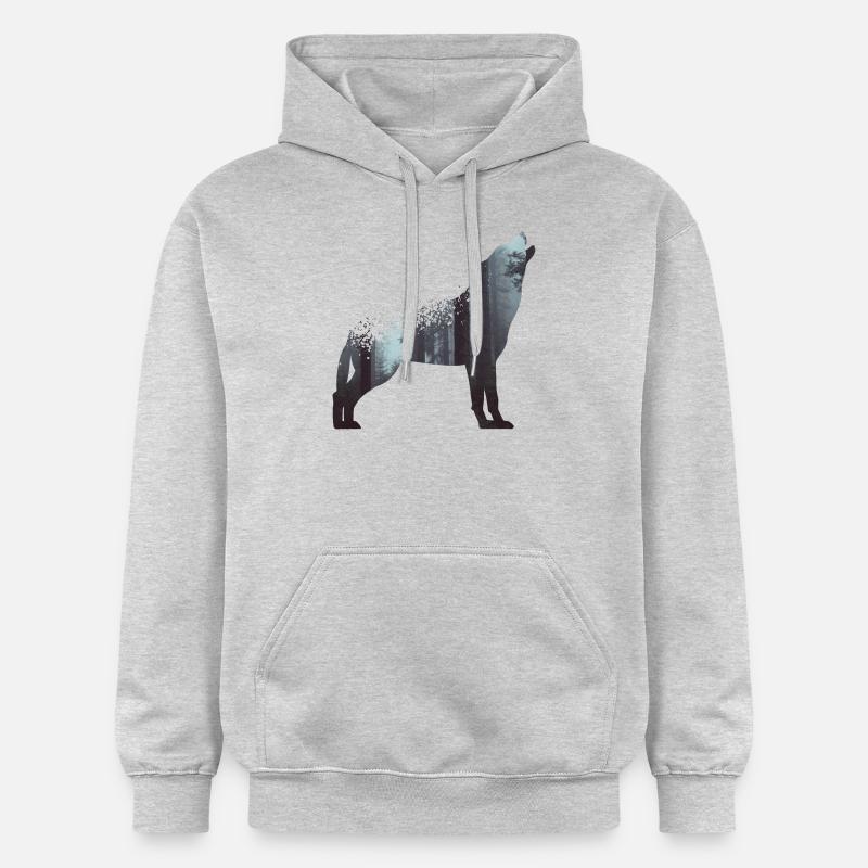 Wolf Wald - Sweat à capuche Softstyle® Gildan Unisexe - gris clair chiné