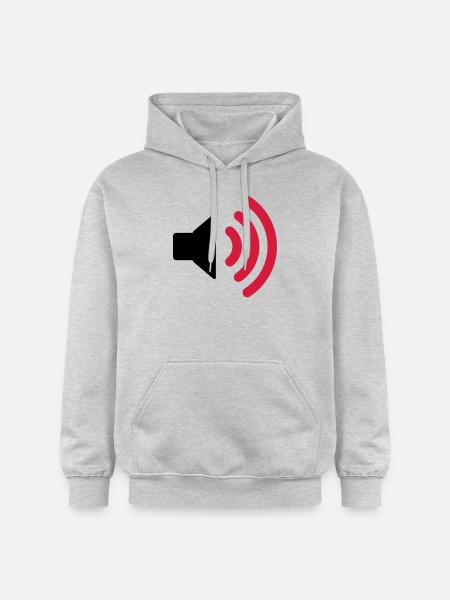 Musik - Speaker - Gildan Unisex Softstyle® Midweight Hoodie - Hellgrau meliert