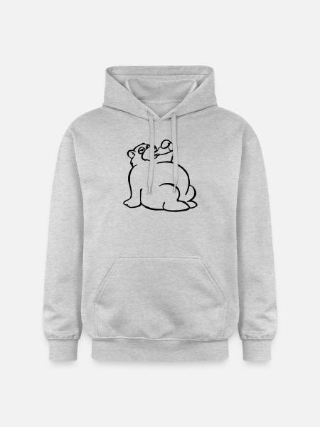 Saufbär - Gildan Unisex Softstyle® Midweight Hoodie - Hellgrau meliert
