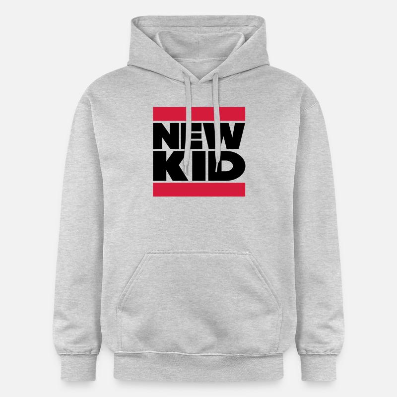 New Kid in Dubstep Regardez - Sweat à capuche Softstyle® Gildan Unisexe - gris clair chiné