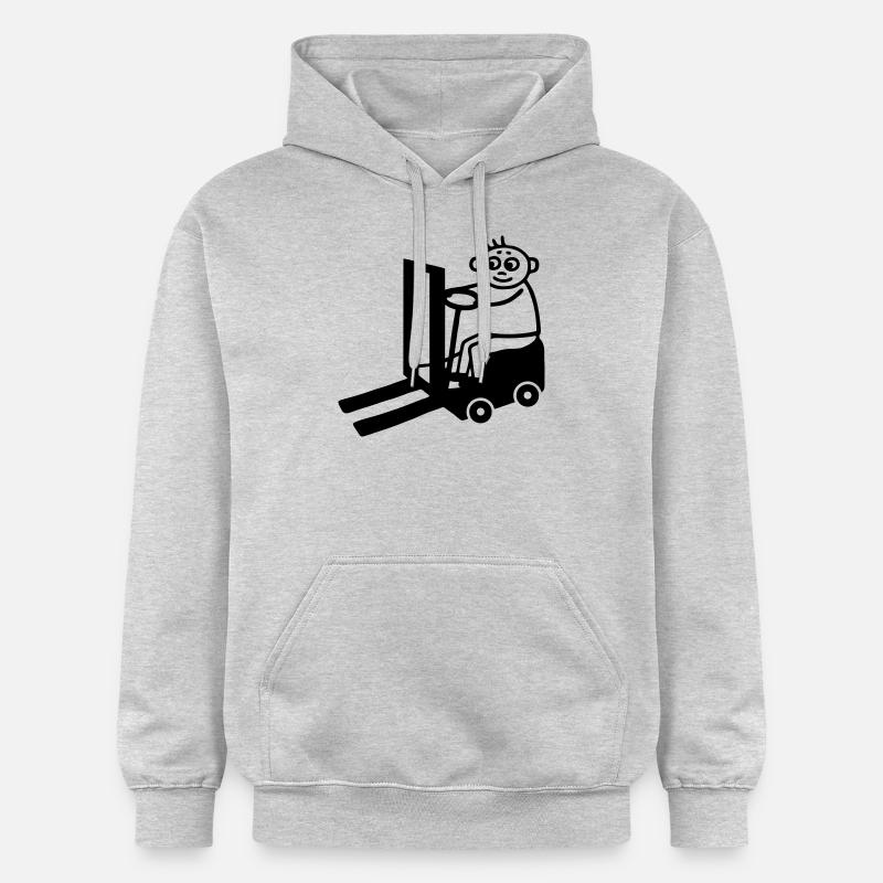 conducteur de chariot élévateur - Sweat à capuche Softstyle® Gildan Unisexe - gris clair chiné
