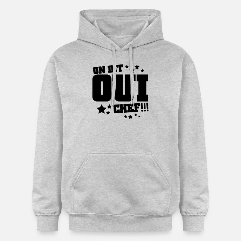On dit oui chef - Sweat à capuche Softstyle® Gildan Unisexe - gris clair chiné