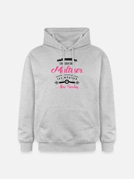malteser leben sinnlos - Gildan Unisex Softstyle® Midweight Hoodie - Hellgrau meliert