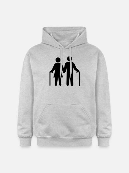 ehepaar_opa_und_oma - Gildan Unisex Softstyle® Midweight Hoodie - Hellgrau meliert