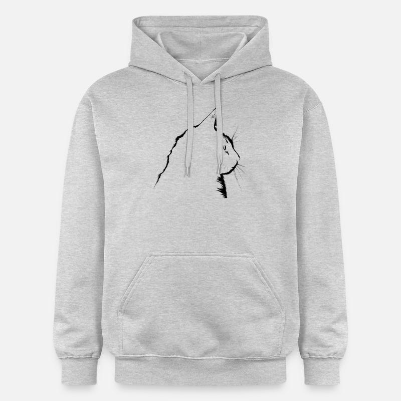 Chat, Motif De Chat - Sweat à capuche Softstyle® Gildan Unisexe - gris clair chiné