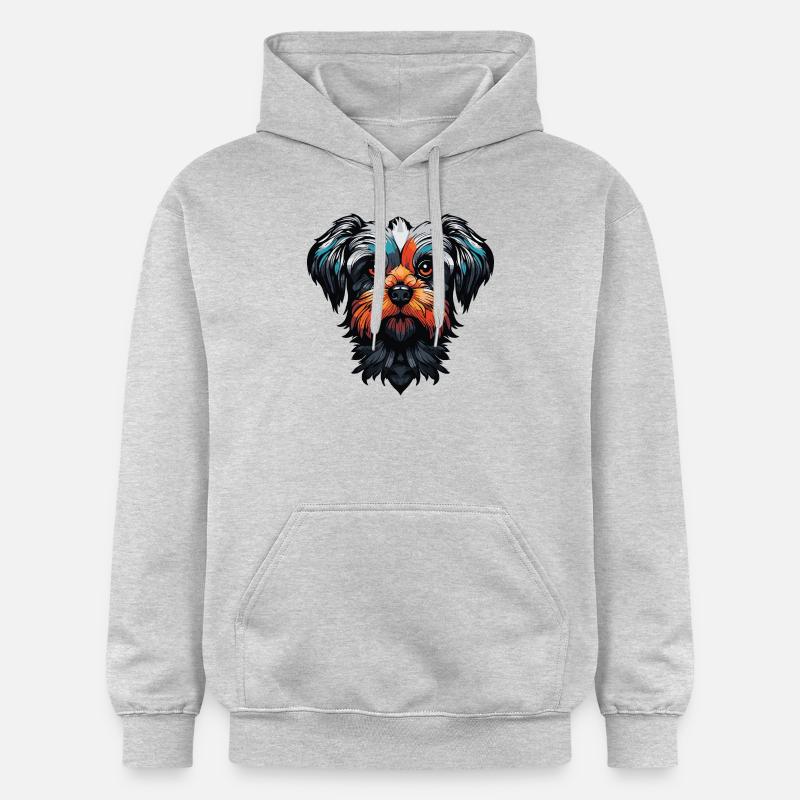 Chien mignon 2 - Sweat à capuche Softstyle® Gildan Unisexe - gris clair chiné
