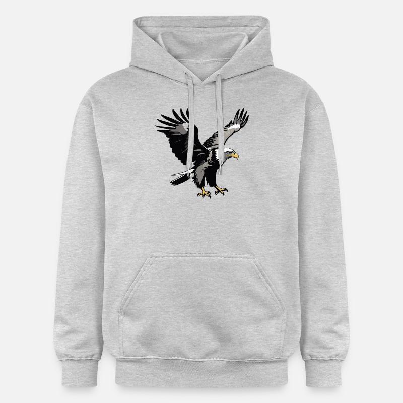 aigle - Oiseau mignon autocollant - Sweat à capuche Softstyle® Gildan Unisexe - gris clair chiné