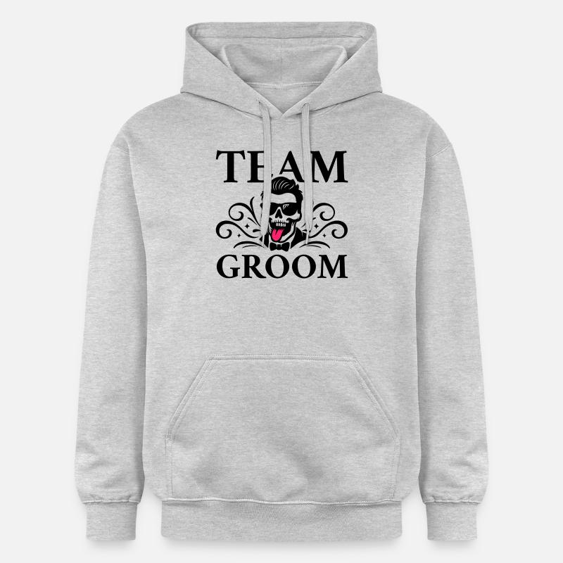 Équipe Marié Mariage - Sweat à capuche Softstyle® Gildan Unisexe - gris clair chiné