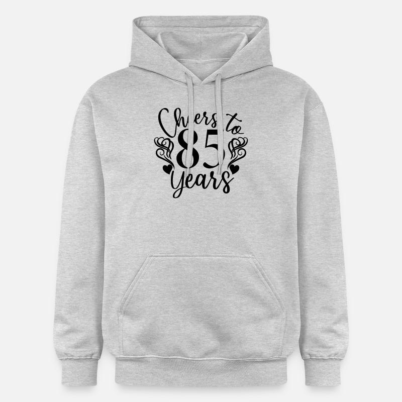 Vive 85 ans 85e anniversaire - Sweat à capuche Softstyle® Gildan Unisexe - gris clair chiné