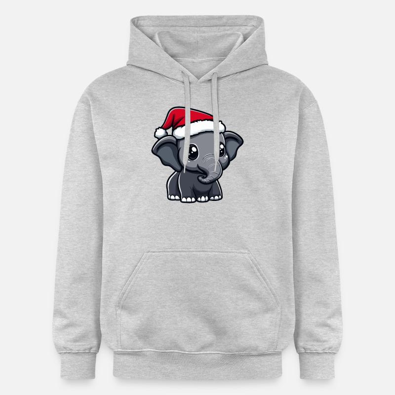 Noël mammouth Noël - Sweat à capuche Softstyle® Gildan Unisexe - gris clair chiné