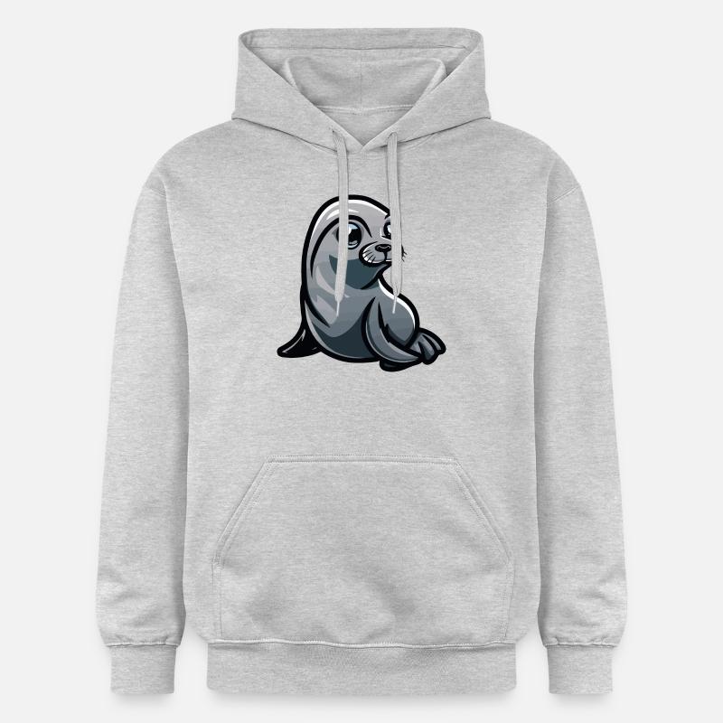 Robbe Tier Comic - Gildan Unisex Softstyle® Midweight Hoodie - Hellgrau meliert