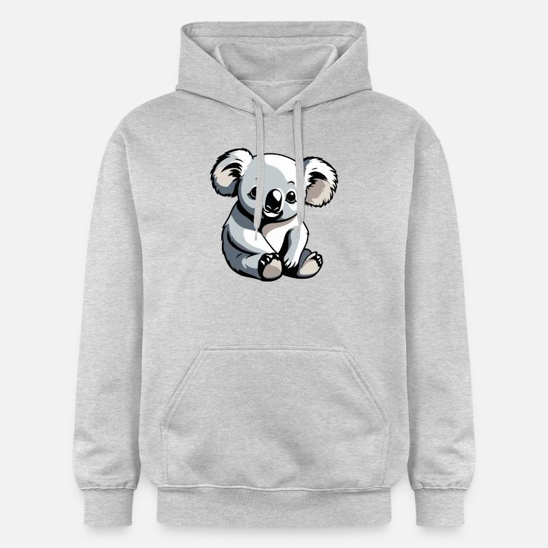 Koala - Design d’animal mignon - Sweat à capuche Softstyle® Gildan Unisexe - gris clair chiné