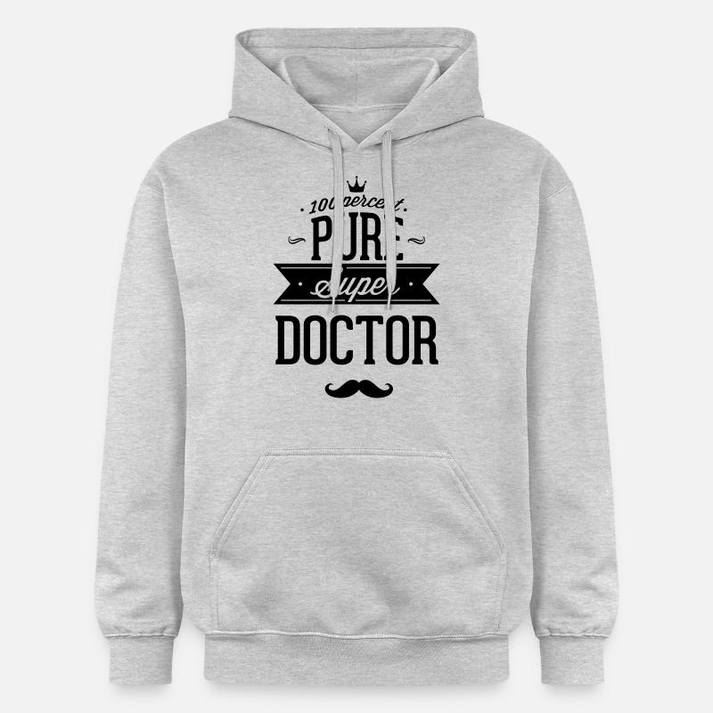 100 % médecin - Sweat à capuche Softstyle® Gildan Unisexe - gris clair chiné