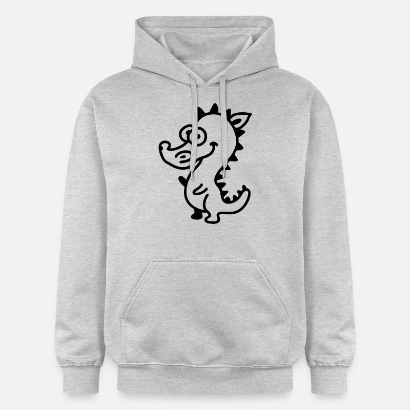 Dragons - Line - Sweat à capuche Softstyle® Gildan Unisexe - gris clair chiné