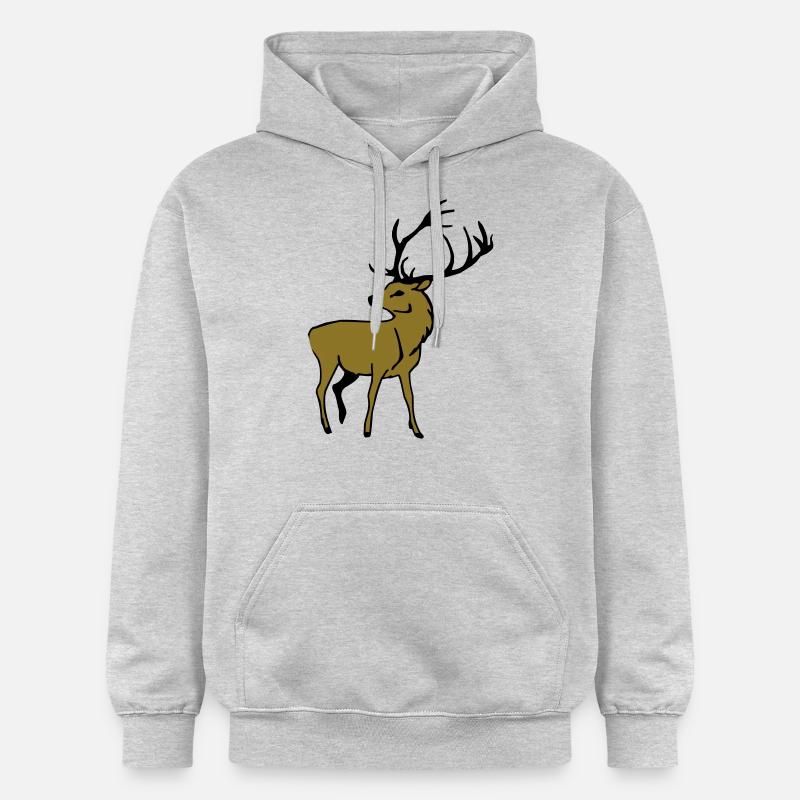 Noble Red Deer - Sweat à capuche Softstyle® Gildan Unisexe - gris clair chiné