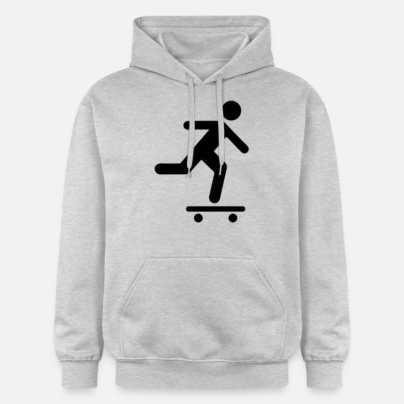 Icône Skateboarder - Sweat à capuche Softstyle® Gildan Unisexe - gris clair chiné
