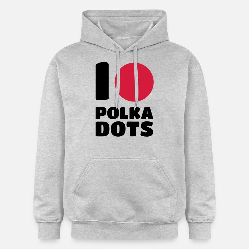 I love polka dots - Sweat à capuche Softstyle® Gildan Unisexe - gris clair chiné