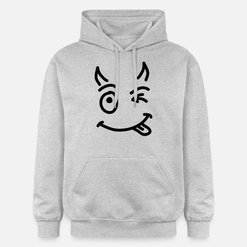 petit_ smile _de_diable_sc1_d - Sweat à capuche Softstyle® Gildan Unisexe - gris clair chiné