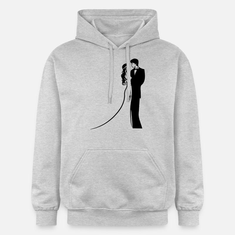 Mariage heureux mariage - Sweat à capuche Softstyle® Gildan Unisexe - gris clair chiné