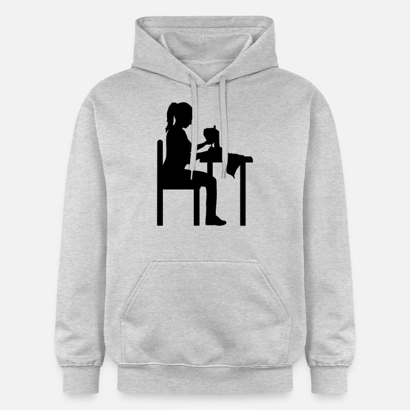 Couture - Sweat à capuche Softstyle® Gildan Unisexe - gris clair chiné