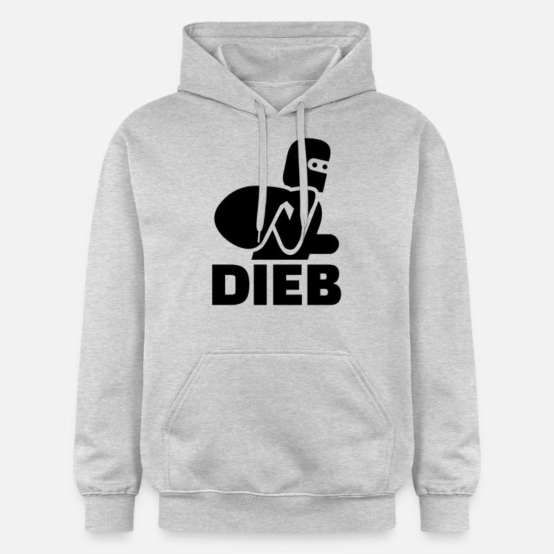 Dieb - Gildan Unisex Softstyle® Midweight Hoodie - Hellgrau meliert