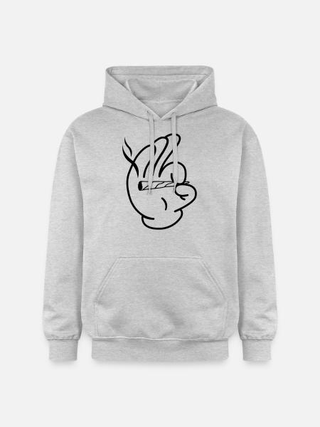 smoking_weed_01 - Sweat à capuche Softstyle® Gildan Unisexe - gris clair chiné