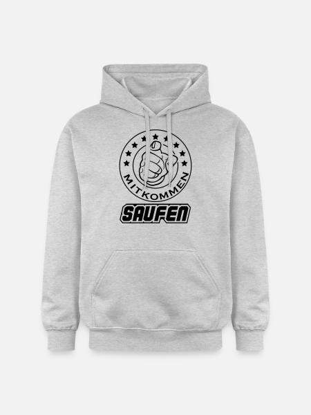 saufen - Gildan Unisex Softstyle® Midweight Hoodie - Hellgrau meliert