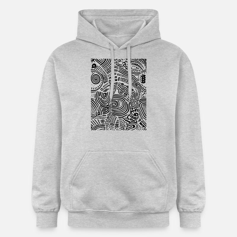 Graphique - Sweat à capuche Softstyle® Gildan Unisexe - gris clair chiné