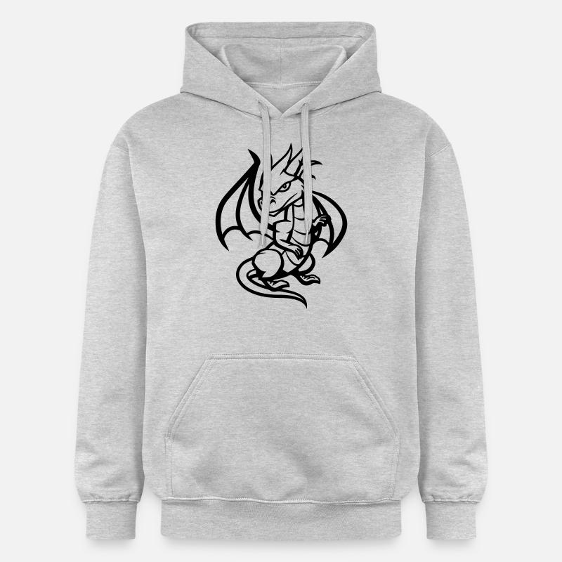 dragon - Sweat à capuche Softstyle® Gildan Unisexe - gris clair chiné