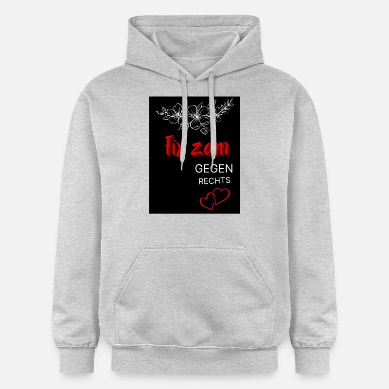 Fix gegen rechts - Sweat à capuche Softstyle® Gildan Unisexe - gris clair chiné