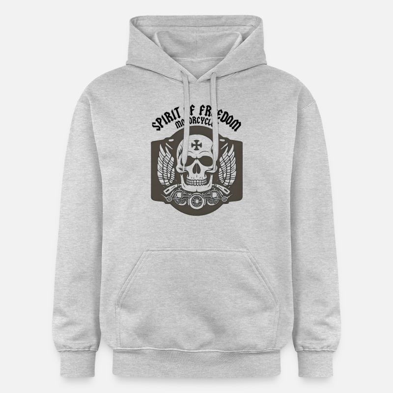 DE LIBERTÉ - Sweat à capuche Softstyle® Gildan Unisexe - gris clair chiné