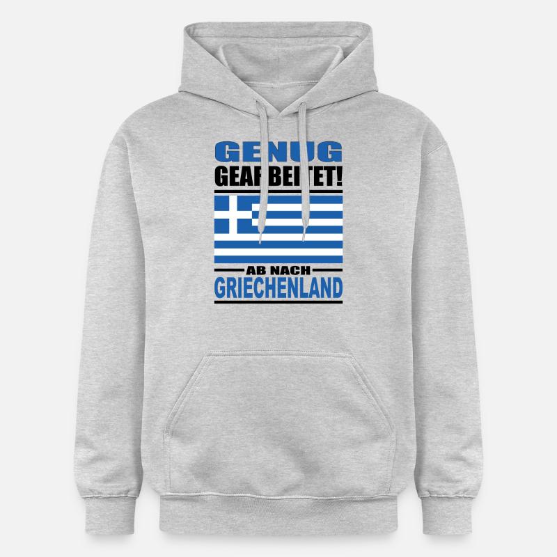 Assez de travail en Grèce - Sweat à capuche Softstyle® Gildan Unisexe - gris clair chiné