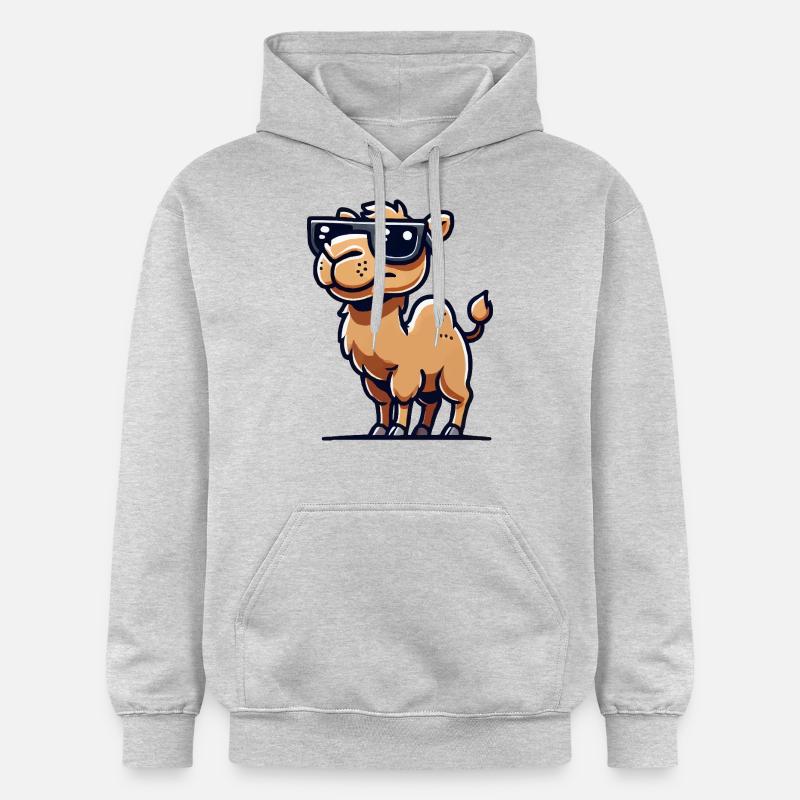 Lunettes de soleil Camel Comic - Sweat à capuche Softstyle® Gildan Unisexe - gris clair chiné