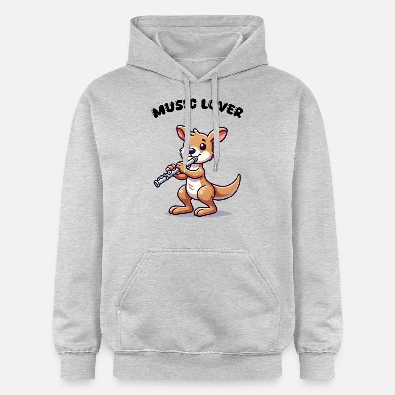 Flûte Kangeroo - Sweat à capuche Softstyle® Gildan Unisexe - gris clair chiné