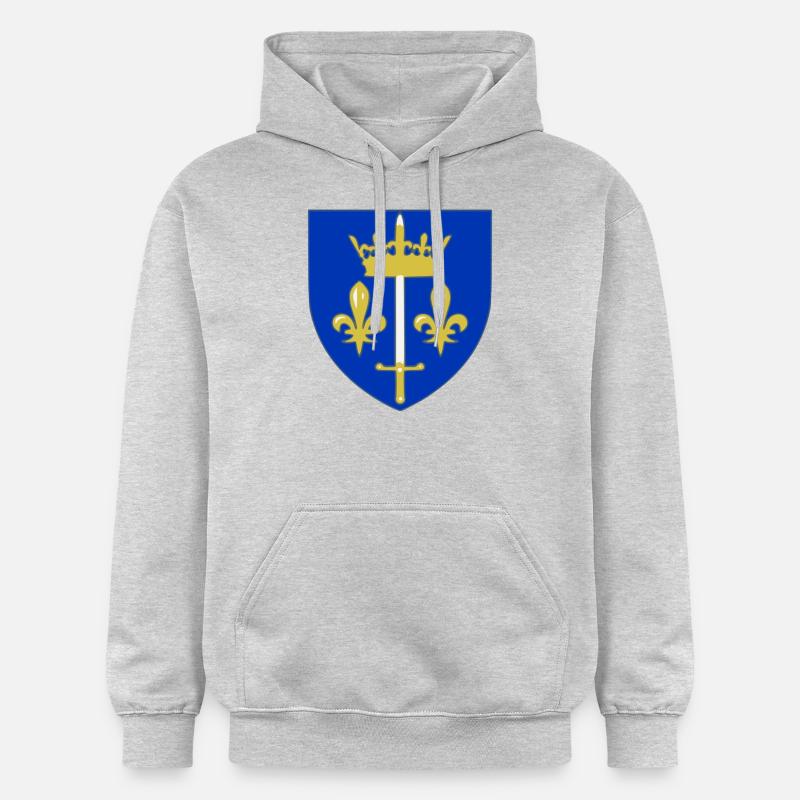 royaliste blason - Sweat à capuche Softstyle® Gildan Unisexe - gris clair chiné
