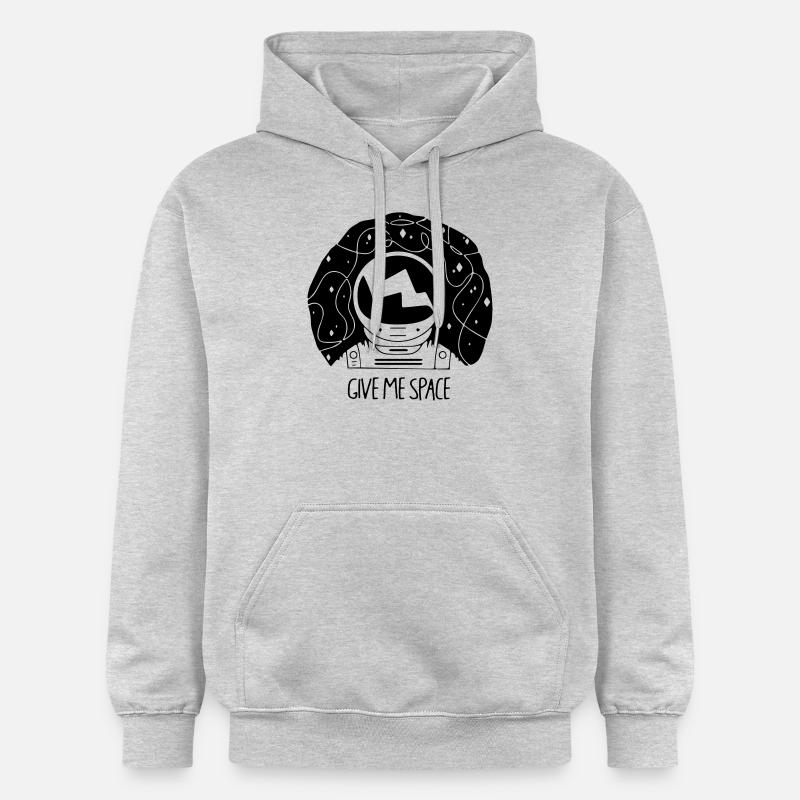 Donne-moi de l'espace - Sweat à capuche Softstyle® Gildan Unisexe - gris clair chiné