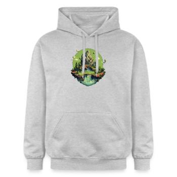 Landscape - Gildan Unisex Softstyle® Midweight Hoodie - light heather grey - Front - Liana (172cm) & Jaron (178cm)