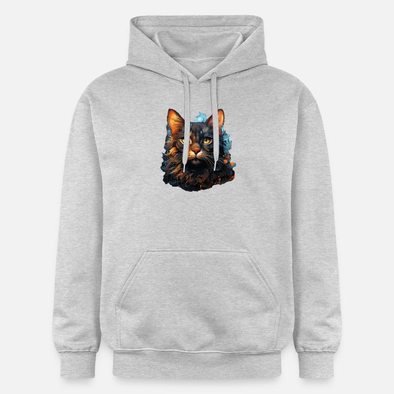 Chat - Sweat à capuche Softstyle® Gildan Unisexe - gris clair chiné