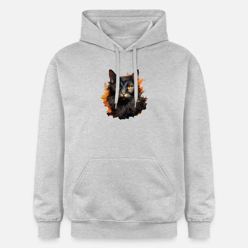 Chat - Sweat à capuche Softstyle® Gildan Unisexe - gris clair chiné