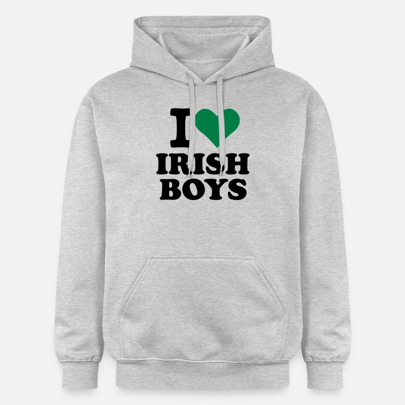 I love Irish Boys - Sweat à capuche Softstyle® Gildan Unisexe - gris clair chiné
