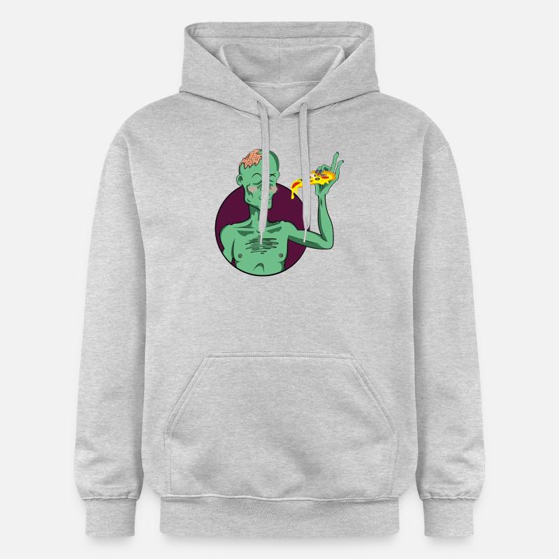 PIZZAAAAA0 - Sweat à capuche Softstyle® Gildan Unisexe - gris clair chiné