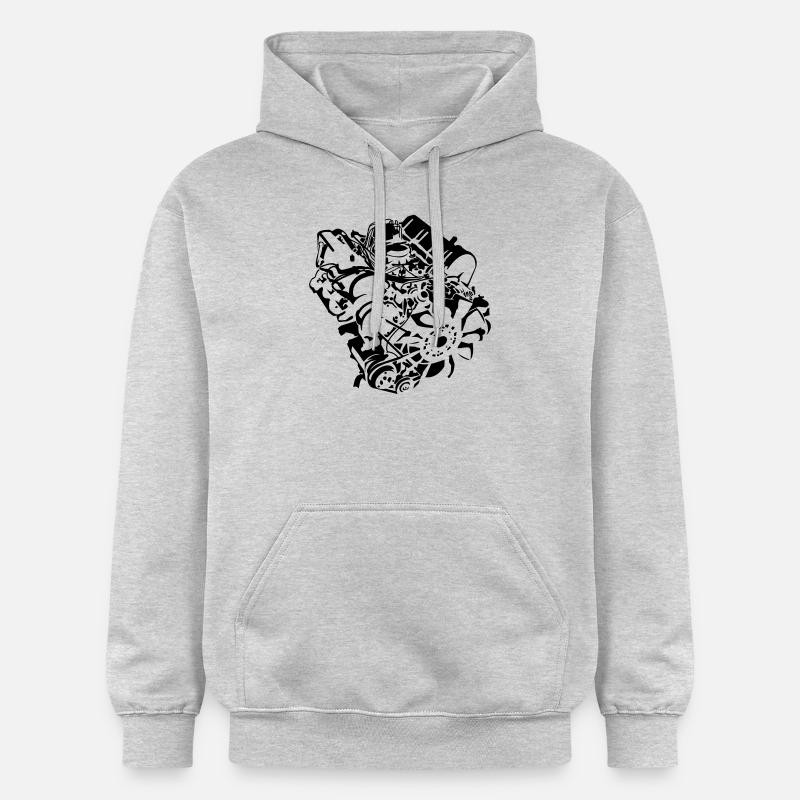 V8_Motor - Sweat à capuche Softstyle® Gildan Unisexe - gris clair chiné