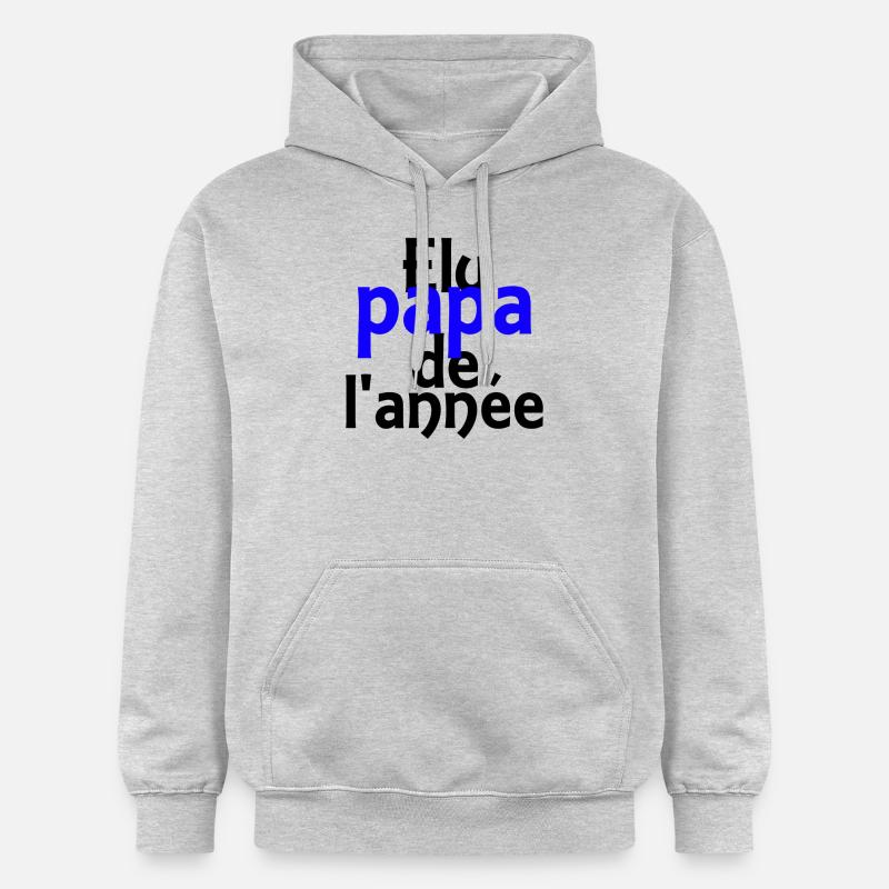 élu papa de l'année - Sweat à capuche Softstyle® Gildan Unisexe - gris clair chiné