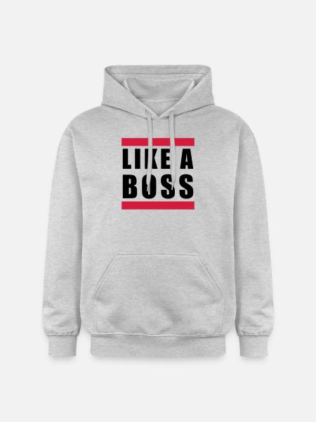 like a boss - Gildan Unisex Softstyle® Midweight Hoodie - light heather grey