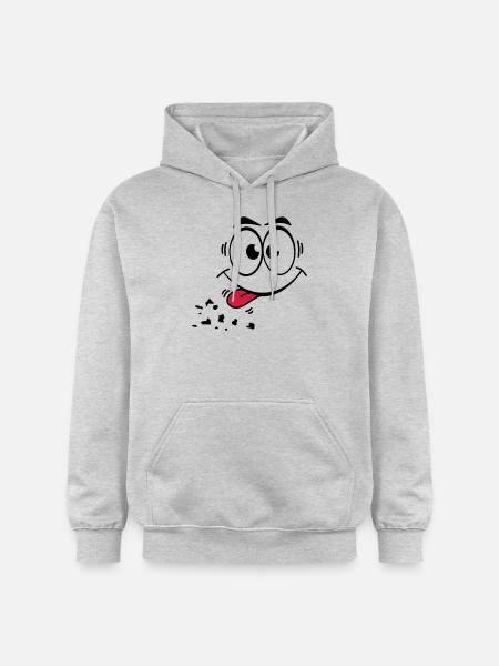 Gesicht Zunge 1 - Gildan Unisex Softstyle® Midweight Hoodie - Hellgrau meliert